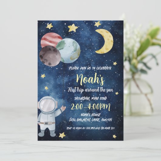 ファーストトリップのまわりにザサン誕生日招待状 招待状 (スタンド正面)