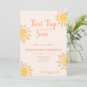 ファーストトリップのまわりにザサン誕生日招待状 招待状 (スタンド正面)