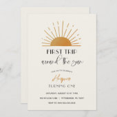 ファーストトリップのまわりにザサン誕生日招待状 招待状 (正面/裏面)