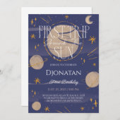 ファーストトリップのまわりにザサン誕生日招待状 招待状 (正面/裏面)