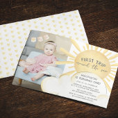 ファーストトリップのまわりにザサン誕生日招待状 招待状