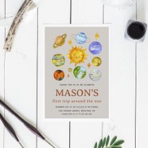 ファーストトリップのまわりにザサン誕生日招待状