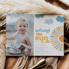 ファーストトリップのまわりにザサン誕生日招待状 招待状