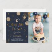 ファーストトリップのまわりにザサン誕生日招待状 招待状 (正面/裏面)