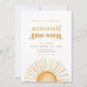 ファーストトリップのまわりにザサン誕生日招待状 招待状 (正面)