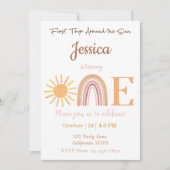 ファーストトリップのまわりにザサン誕生日招待状 招待状 (正面)