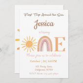 ファーストトリップのまわりにザサン誕生日招待状 招待状 (正面/裏面)