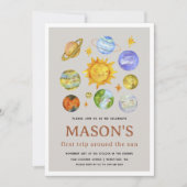 ファーストトリップのまわりにザサン誕生日招待状 招待状 (正面)