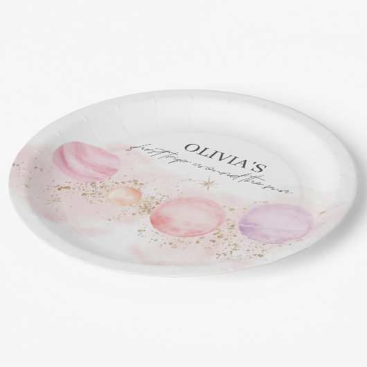 ファーストトリップのまわりにザサン誕生日紙プレート ペーパープレート (アングル)