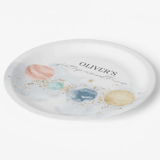 ファーストトリップのまわりにザサン誕生日紙プレート ペーパープレート (アングル)