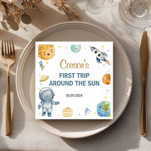 ファーストトリップのまわりにザサン誕生日 スタンダードカクテルナプキン