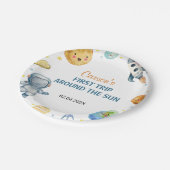 ファーストトリップのまわりにザサン誕生日 ペーパープレート (アングル)