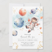 ファーストトリップのまわりにザサン誕生日 招待状 (正面)