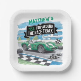 ファーストトリップのまわりにザレーストラック誕生日 ペーパープレート