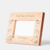 ファーストトリップアズファミリービーチバケーションキープサケ レーザー彫刻フレーム (左)