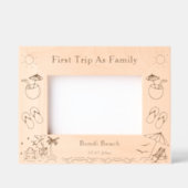 ファーストトリップアズファミリービーチバケーションキープサケ レーザー彫刻フレーム (正面)