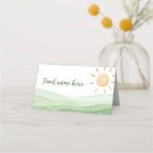 ファーストトリップサンのまわりに座席表誕生日パーティー プレイスカード (裏面)