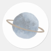 'ファーストトリップ'サン宇宙子供の誕生日 ラウンドシール (正面)