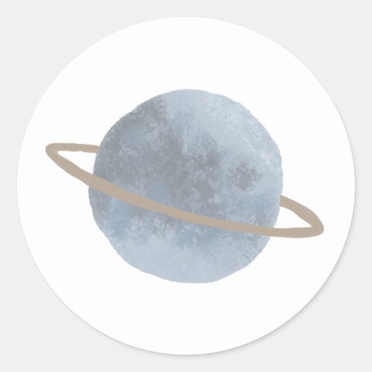 'ファーストトリップ'サン宇宙子供の誕生日 ラウンドシール (正面)