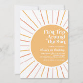 ファーストトリップザのまわりにサンボホサンシャイン誕生日 招待状 (正面)
