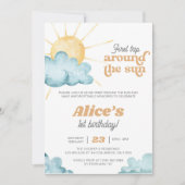 ファーストトリップザのまわりにサンボホサンシャイン誕生日 招待状 (正面)