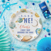 ファーストトリップザのまわりにサン宇宙ボーイ1st誕生日 ペーパープレート (パーティー)