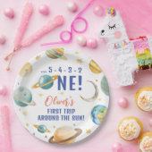 ファーストトリップザのまわりにサン宇宙ボーイ1st誕生日 ペーパープレート (パーティー)