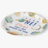 ファーストトリップザのまわりにサン宇宙ボーイ1st誕生日 ペーパープレート (アングル)