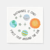 ファーストトリップザのまわりにサン誕生日紙ナプキンス スタンダードカクテルナプキン (正面)