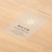 ファーストトリップザのまわりにサン1日の誕生日招待状 アクリル招待状 (レイダウン)