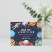 ファーストトリップザのまわりにサン1日の誕生日招待状 ポストカード (スタンド正面)