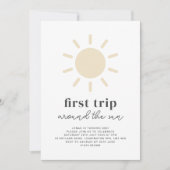 ファーストトリップザのまわりにサン1日の誕生日招待状 招待状 (正面)