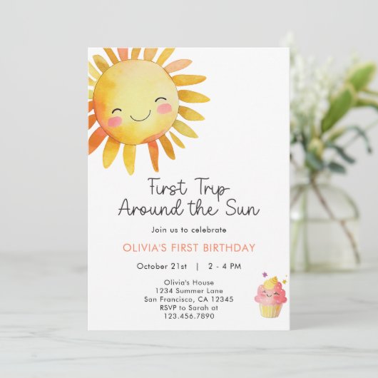 ファーストトリップザのまわりにサン1日の誕生日招待状 招待状 (スタンド正面)