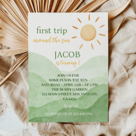 ファーストトリップザのまわりにサン1日の誕生日招待状 招待状