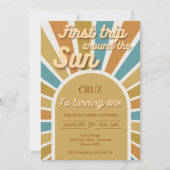 ファーストトリップザのまわりにサン1日の誕生日招待状 招待状 (正面)