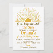 ファーストトリップザのまわりにサン1日の誕生日招待状 招待状 (正面)