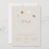 ファーストトリップ宇宙テーマ1st誕生日招待状2 招待状 (正面)