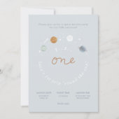 ファーストトリップ宇宙テーマ1st誕生日招待状 招待状 (正面)