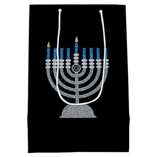 ファーストナイトオブハヌカーグリッター中抱き枕 ミディアムペーパーバッグ (裏面)