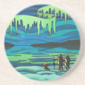 ファーストネイションズアートコースター先住民イヌイットアートコースター コースター (正面)