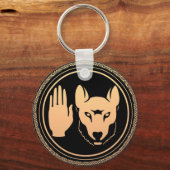 ファーストネイションズキーチェーン先住民ウルフアートメティギフト キーホルダー (正面)