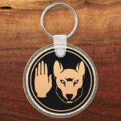 ファーストネイションズキーチェーン先住民ウルフアートメティギフト キーホルダー (正面)