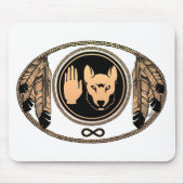 ファーストネーションマウスパッドウルフ先住民アートギフトメティス マウスパッド (正面)