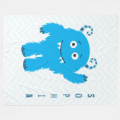 ファーストネームでハッピーモンスター、リトル・キッド フリースブランケット (正面(横))