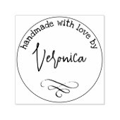 ファーストネームで愛で手作りカスタムの セルフインキングスタンプ (デザイン)