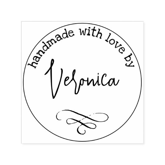 ファーストネームで愛で手作りカスタムの セルフインキングスタンプ (デザイン)