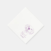 ファーストネームイニシャル結婚ズビーグル スタンダードカクテルナプキン (角)