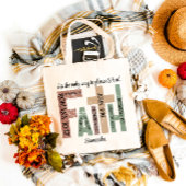 ファーストネーム可愛いカラフル聖書の詩タイポグラフィ トートバッグ