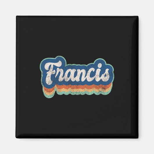 ファーストネーム少年ヴィンテージスタイル70s 80s パーソナライズされた マグネット (正面)