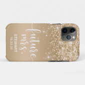 ファーストネーム金ラメケース Case-Mate iPhoneケース iPhone 11 Proケース (裏面(横))